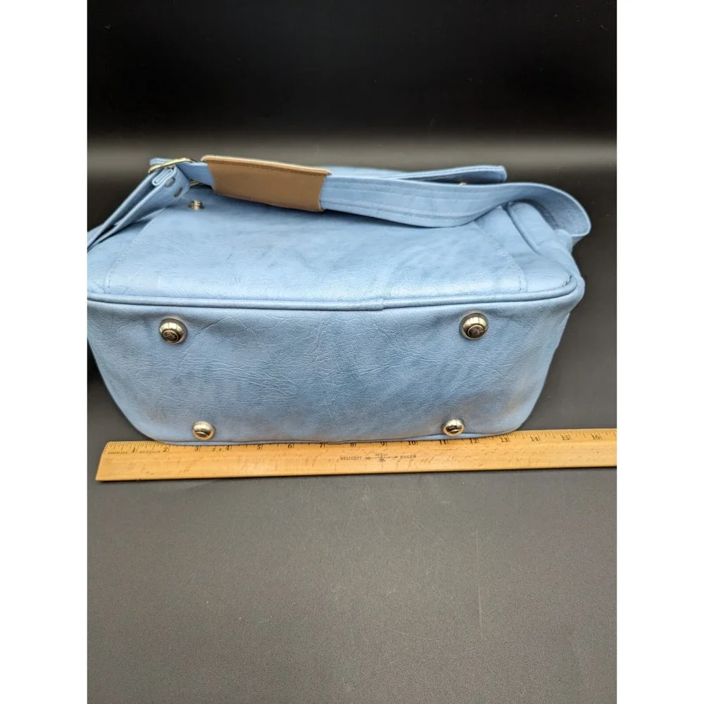 VTG Samsonite Light Blue Carry On Bag Cordoba Travel Luggage Overnight 12X14X6